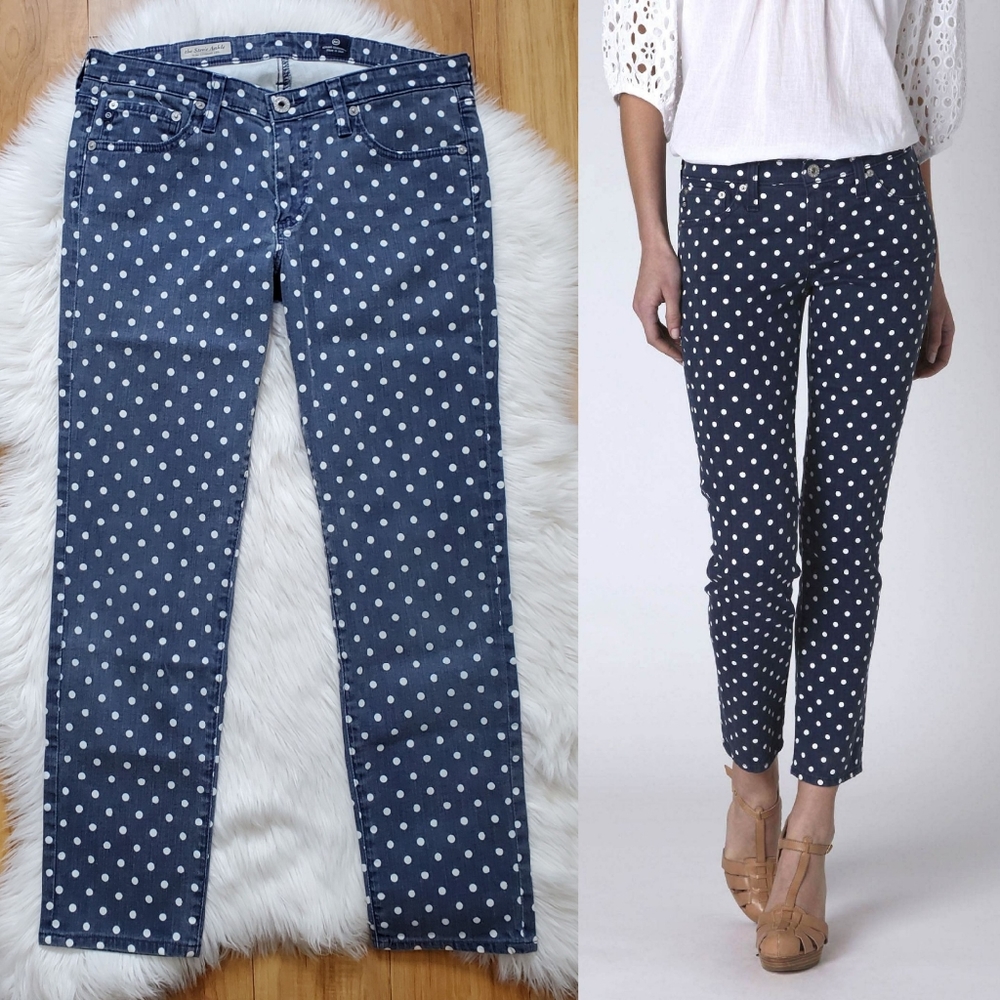 AG The Stevie Ankle Polka Dot Jeans 29R